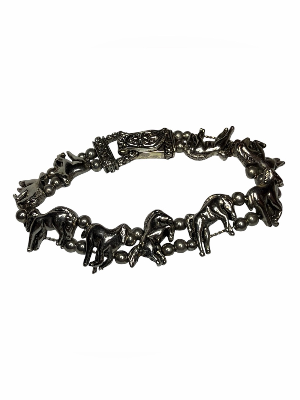 Silver-Tone Horse Charm Bracelet - Women Jewelry